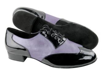 dansschoenen zwart en paars leder  